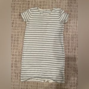 Grey and White Stripe Dress